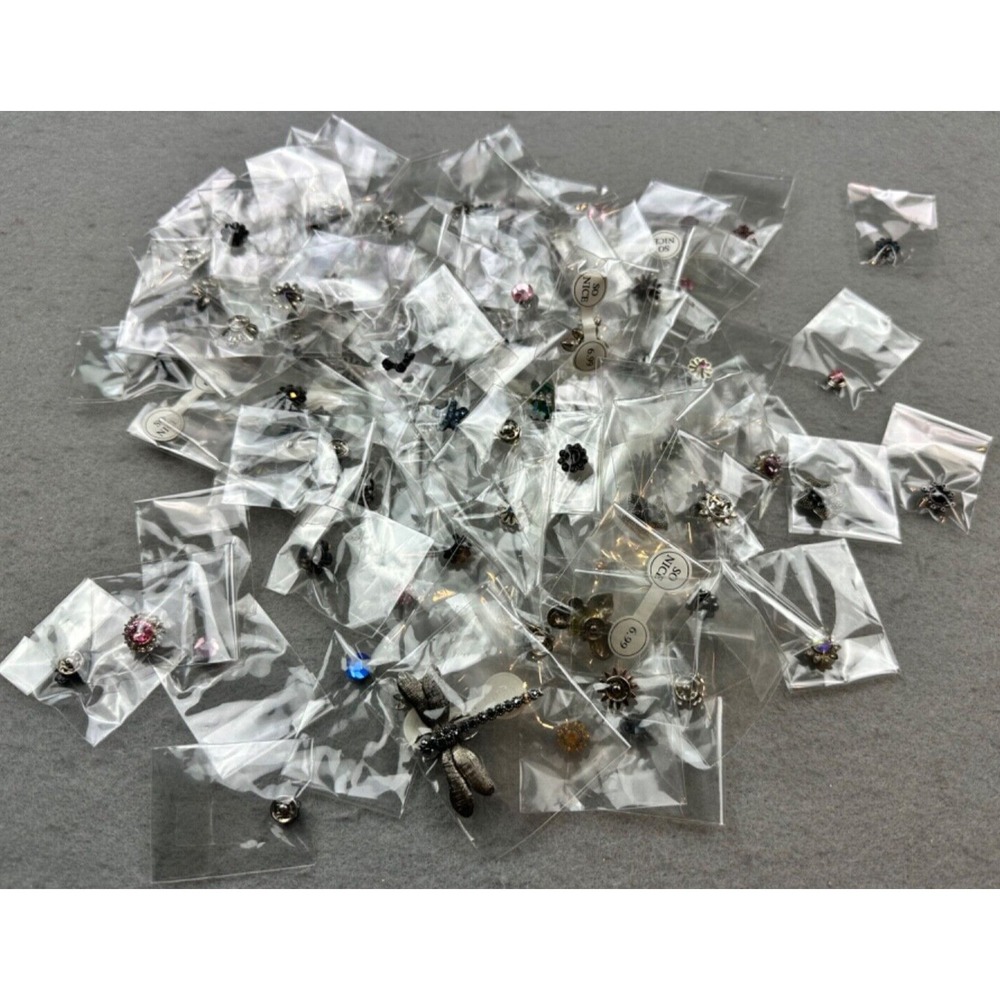 NEW! Variety Lot of‎ 103 Sewing/No Sew Metal Decorative Jewel Snap Closures